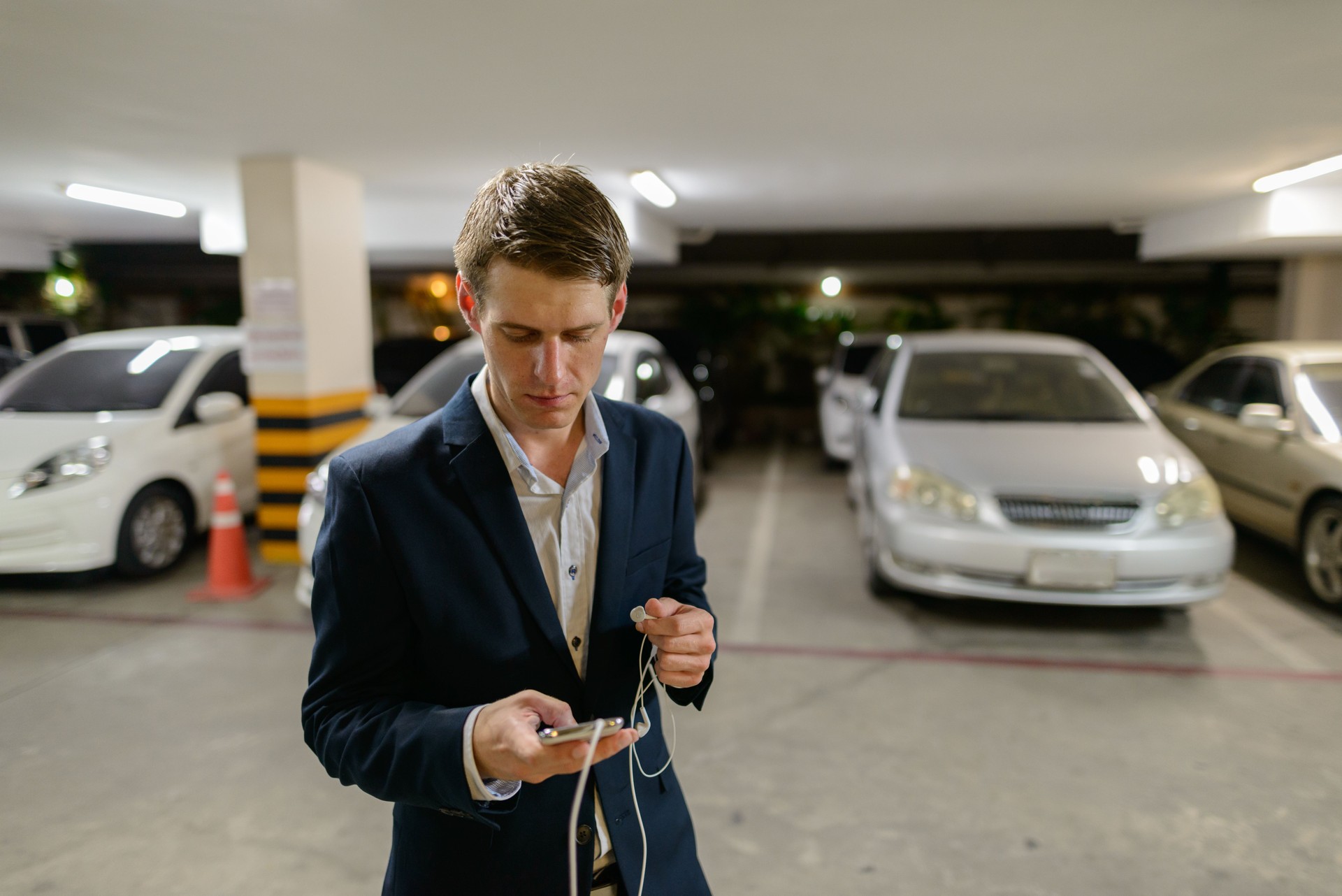 Young handsome businessman exploring the city of Bangkok Thailand